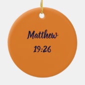 Christelijke Floral met God alles mogelijk Keramisch Ornament (Achterkant)