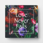 Christelijke Floral Valentijn VERLIES NOOIT GEBREK Fotoplaat (Voorkant)
