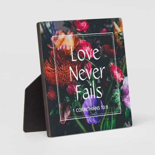 Christelijke Floral Valentijn VERLIES NOOIT GEBREK Fotoplaat (Voorkant)