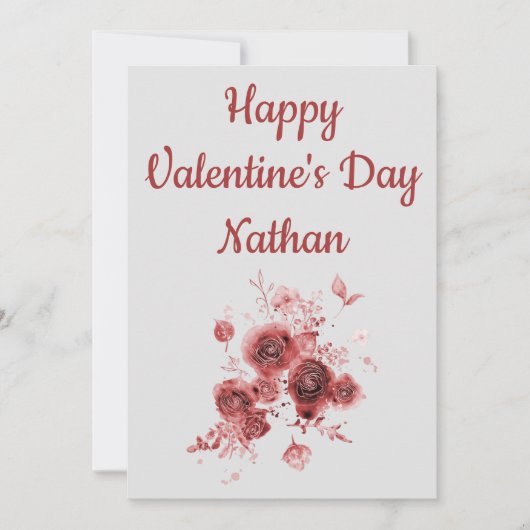 Christelijke Floral Valentijnsdag Card Kaart (Voorkant)