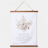 Christelijke Floral Wall Art Isaiah 40:8 Hangend Wandkleed (Voorkant)