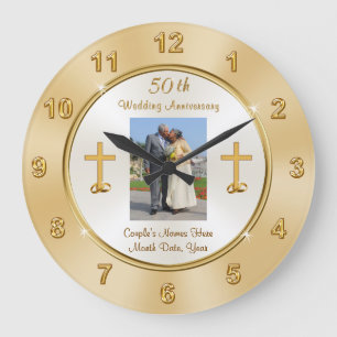 Christelijke Foto 50th Wedding Jubileum Clock Grote Klok