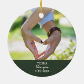 Christelijke foto Happy Valentine's Day Keramisch Ornament (Achterkant)