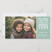 Christelijke foto - Kerstmis, kom ons toe Feestdagenkaart (Voorkant)