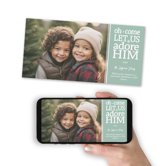 Christelijke foto - Kerstmis, kom ons toe Feestdagenkaart