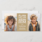 Christelijke foto - Kerstmis - Laat ons hem bewond Feestdagenkaart (Voorkant)