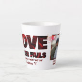 CHRISTELIJKE foto VERLIES NOOIT Latte Mok (Voorkant)