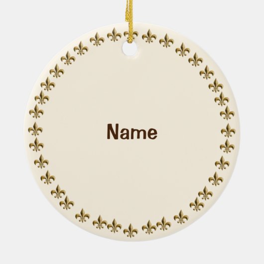 Christelijke Franse Heren Keramisch Ornament (Achterkant)