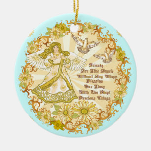 Christelijke Friend Angel Keramisch Ornament