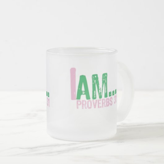 Christelijke frosted mok Prov 31 (Voorkant rechts)