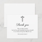 Christelijke Funeral Bereavement Hartelijk dank Bedankkaart (Voorkant / Achterkant)