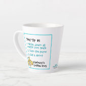 Christelijke Funny Cartoon Angel Diet Tip #1 Doels Latte Mok (Linkerhoek)