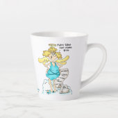 Christelijke Funny Cartoon Angel Diet Tip #1 Doels Latte Mok (Rechts)