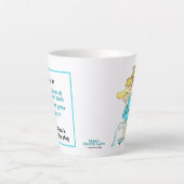 Christelijke Funny Cartoon Angel Diet Tip #1 Doels Latte Mok (Voorkant)