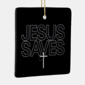 Christelijke gave Jesus Faith Bijbelvers Keramisch Ornament (Rechts)