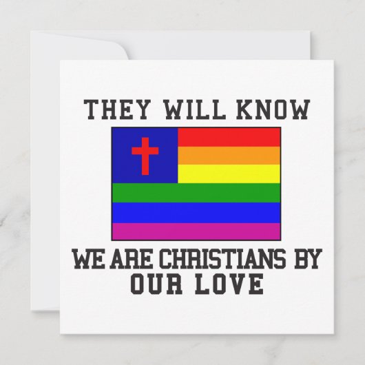 Christelijke Gay Flag Kaart (Voorkant)
