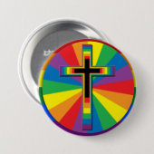 Christelijke Gay Pride Speldje Knop, (Voorkant /achterkant)
