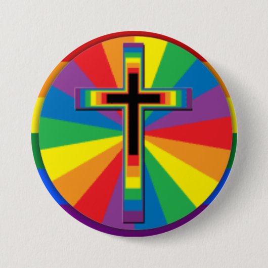 Christelijke Gay Pride Speldje Knop, (Voorkant)