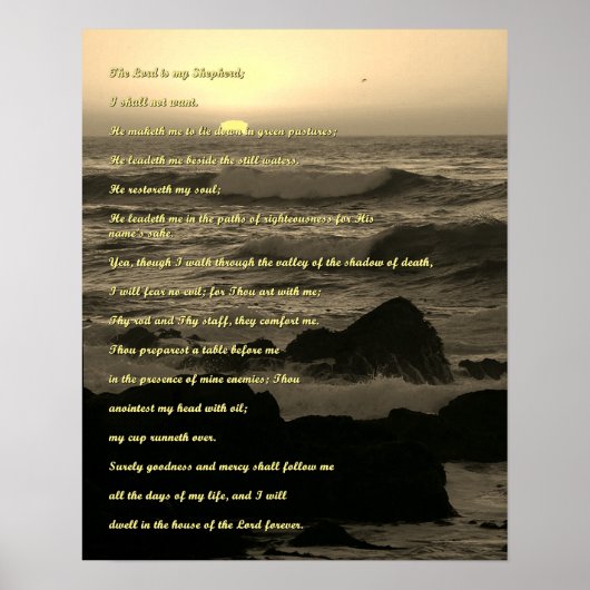 Christelijke gebeden psalm 23 poster (Voorkant)