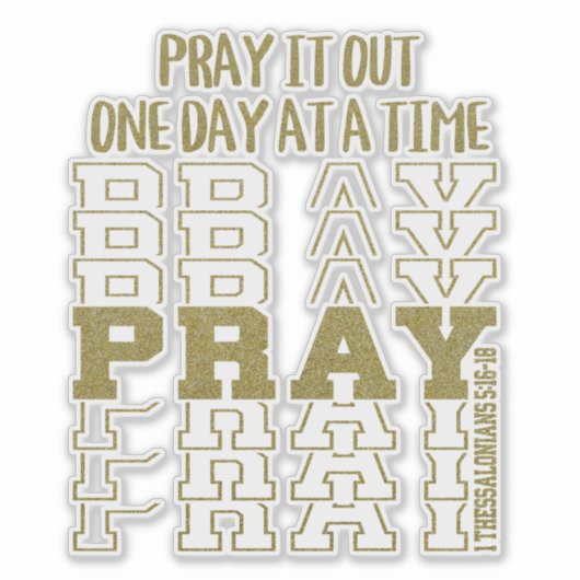 Christelijke gebedsbevestiging sticker (Voorkant)