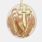 Christelijke gebedshanden Cross ornament (Links)