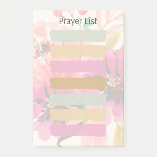 Christelijke Gebedslijst Sticky Post-it® Notes (Voorkant)