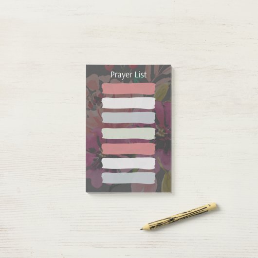 Christelijke Gebedslijst Sticky Post-it® Notes (Op bureau)