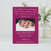 Christelijke geboorteaankondiging baby Girl Aankondiging (Staand voorkant)