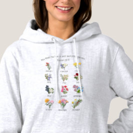 Christelijke GEBOORTEMAAND BLOEMEN Jan tot Dec Hoodie