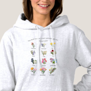 Christelijke GEBOORTEMAAND BLOEMEN Jan tot Dec Hoodie