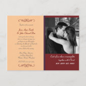 Christelijke Geel & Rood Aangepaste Huwelijksuitno Uitnodiging Briefkaart (Voorkant)