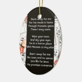 Christelijke Geheugenfoto Gebed Bingo Spel Keramisch Ornament (Links)