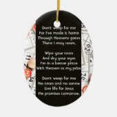 Christelijke Geheugenfoto Gebed Bingo Spel Keramisch Ornament (Voorkant)