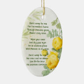 Christelijke Geheugenfoto Gele Rozen Tuinbloemen Keramisch Ornament (Rechts)