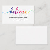 Christelijke geloof in Prayer-kaarten  Visitekaartje (Voorkant / Achterkant)