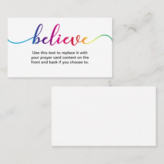Christelijke geloof in Prayer-kaarten  Visitekaartje (Voorkant / Achterkant)