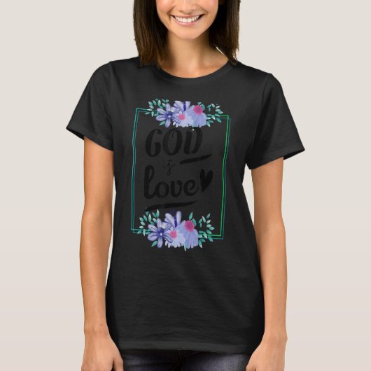 Christelijke geloof Jezus Religie God is liefde T-shirt (Voorkant)