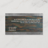 Christelijke geloofsbelijdenis predikant geestelij visitekaartje (Achterkant)