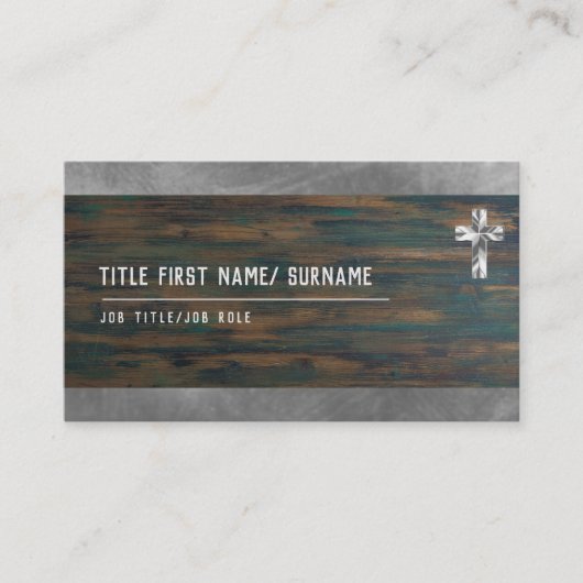 Christelijke geloofsbelijdenis predikant geestelij visitekaartje (Voorkant)