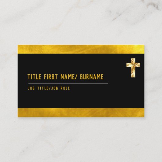 Christelijke geloofsbelijdenis predikant geestelij visitekaartje (Voorkant)