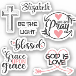 Christelijke geloofsovertuiging God is Love Heart  Sticker