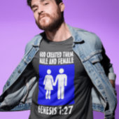 Christelijke GENESIS VOOR MANNEN EN VROUWEN 1:27 T T-shirt