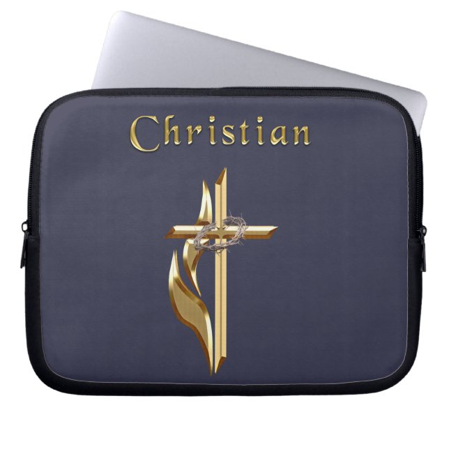 Christelijke geschenken laptop sleeve (Voorkant)