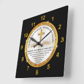 Christelijke geschenken voor predikant en vrouw; vierkante klok (Hoek)