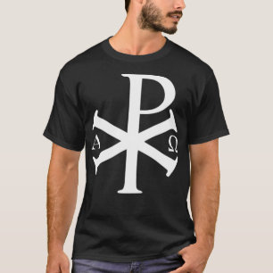 Christelijke geschiedenis Alpha Omega Chi Rho byza T-shirt