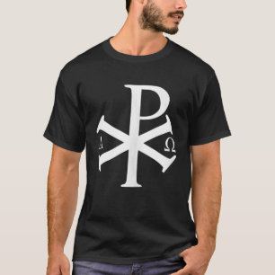 Christelijke geschiedenis Alpha Omega Chi Rho byza T-shirt