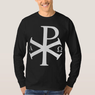 Christelijke geschiedenis Alpha Omega Chi Rho byza T-shirt