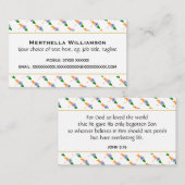 CHRISTELIJKE Geschriften Johannes 3:16 Visitekaartje (Voorkant / Achterkant)