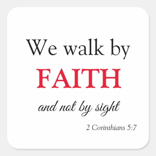 Christelijke geschriften van Faith Vierkante Sticker (Voorkant)