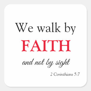 Christelijke geschriften van Faith Vierkante Sticker